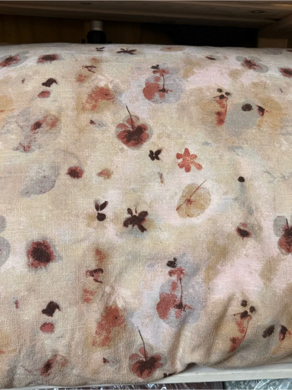 King Euro Heavyweight Linen Blend Throw Decorative Pillow Floral Print Casaluna
